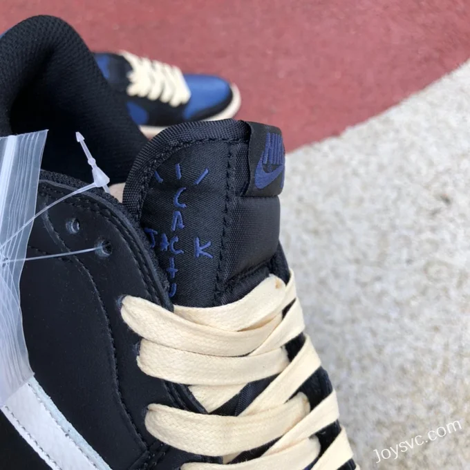 Travis Scott x Air Jordan 1 Low DM7866-041 Black Blue Reverse Swoosh