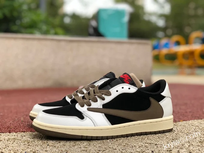 Travis Scott x Air Jordan 1 Low CQ4277-990 Black Mocha White Reverse Swoosh