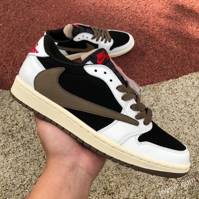 Travis Scott x Air Jordan 1 Low CQ4277-990 Black Mocha White Reverse Swoosh