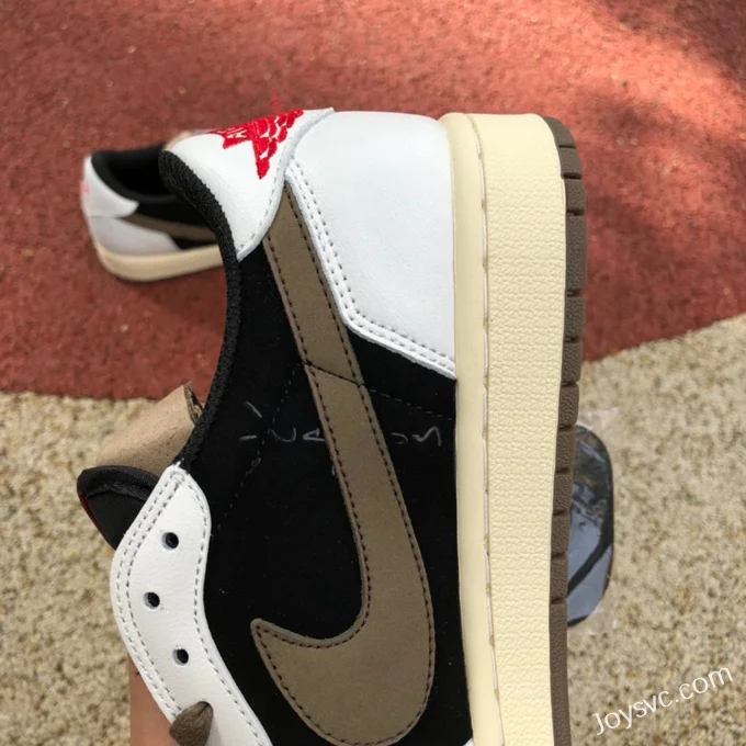 Travis Scott x Air Jordan 1 Low CQ4277-990 Black Mocha White Reverse Swoosh