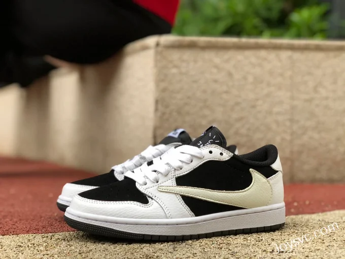 Travis Scott x Air Jordan 1 Low DM7866-101 Black White Panda Reverse Swoosh