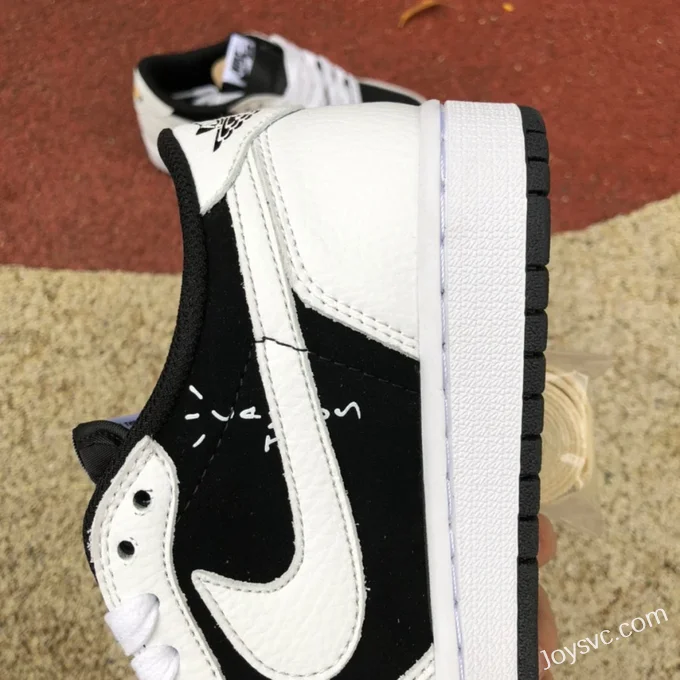 Travis Scott x Air Jordan 1 Low DM7866-101 Black White Panda Reverse Swoosh