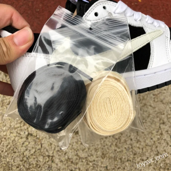 Travis Scott x Air Jordan 1 Low DM7866-101 Black White Panda Reverse Swoosh