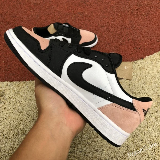 Travis Scott x Air Jordan 1 Low CQ4277-995 Black Pink Gold Hook Reverse Swoosh