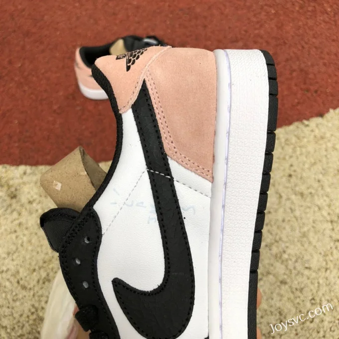 Travis Scott x Air Jordan 1 Low CQ4277-995 Black Pink Gold Hook Reverse Swoosh