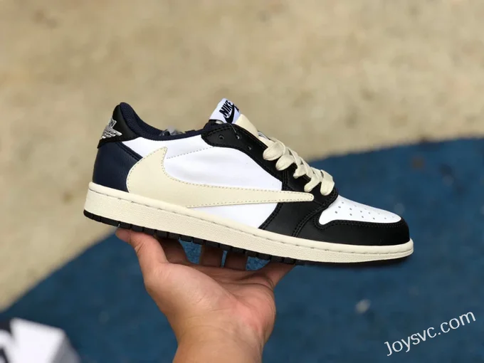 Travis Scott x Air Jordan 1 Low CQ4277-999 Black White Navy Reverse Swoosh