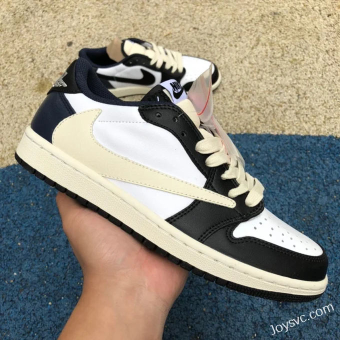 Travis Scott x Air Jordan 1 Low CQ4277-999 Black White Navy Reverse Swoosh