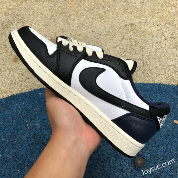 Travis Scott x Air Jordan 1 Low CQ4277-999 Black White Navy Reverse Swoosh