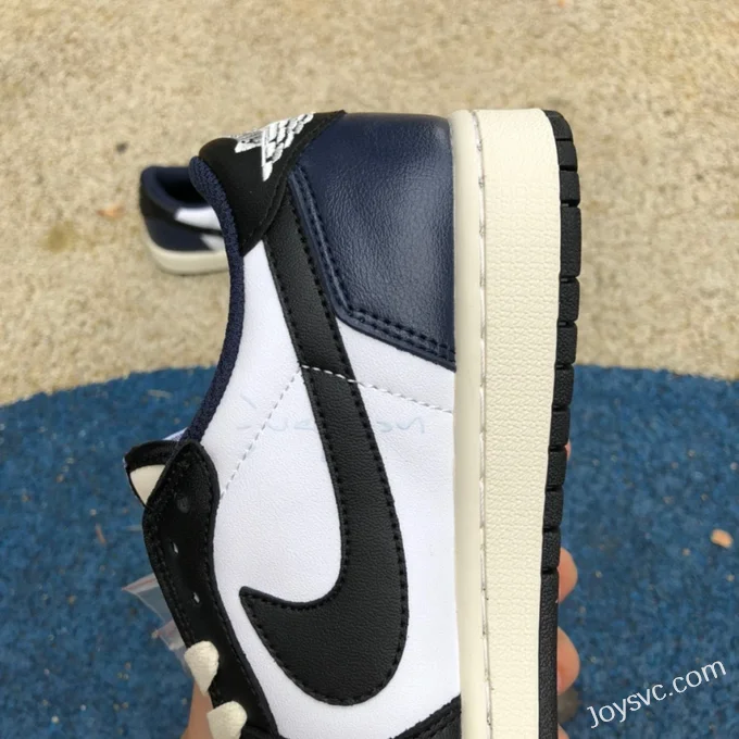 Travis Scott x Air Jordan 1 Low CQ4277-999 Black White Navy Reverse Swoosh