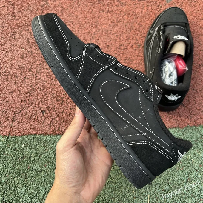 Travis Scott x Air Jordan 1 Low DM7866-001 Black Cat LW Version