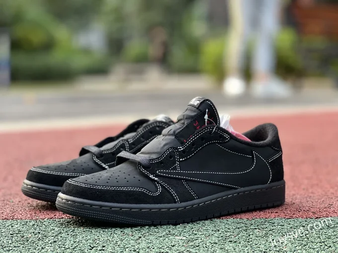 Travis Scott x Air Jordan 1 Low DM7866-001 Black Cat LW Version