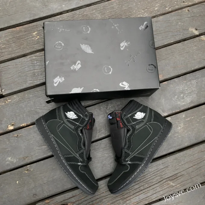 Travis Scott x Air Jordan 1 Low DM7866-001 Black Cat High Reverse Swoosh