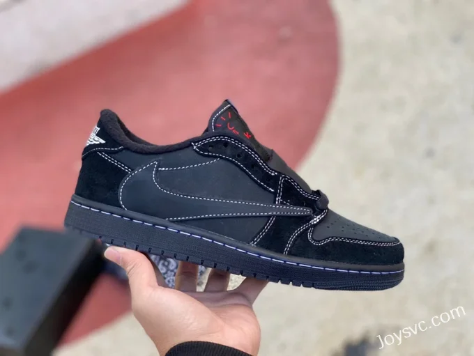 Travis Scott x Air Jordan 1 Low DM7866-001 Black Cat Cost-Effective Version