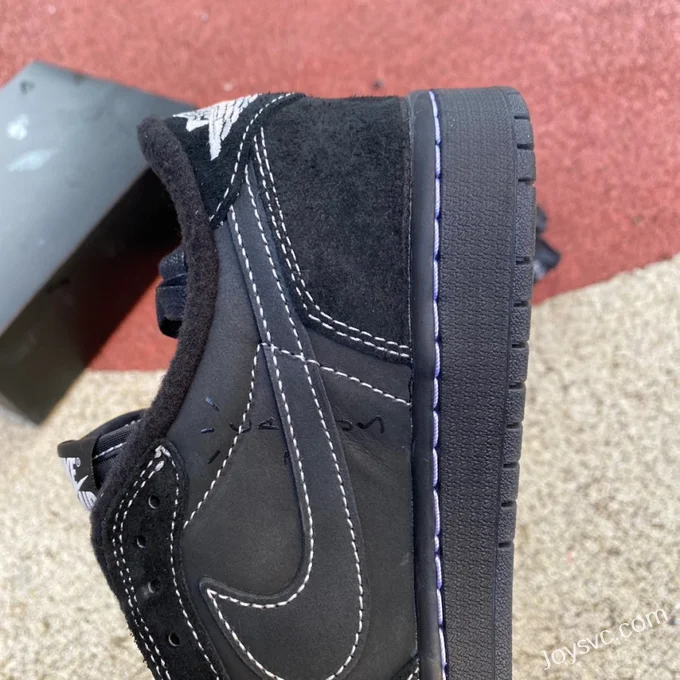 Travis Scott x Air Jordan 1 Low DM7866-001 Black Cat Cost-Effective Version