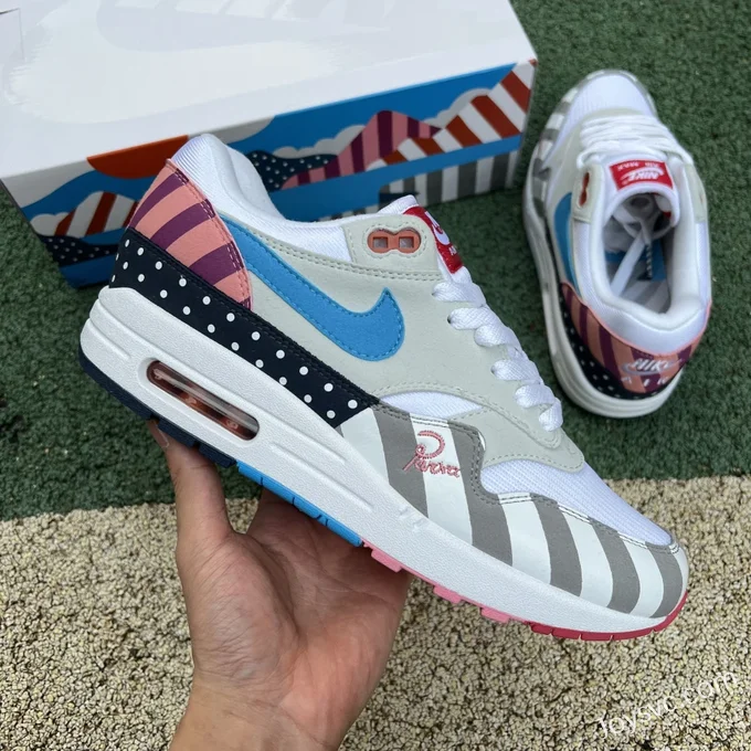 Parra x Nike Air Max 1 Color Block Retro Running Shoes AT3057-100