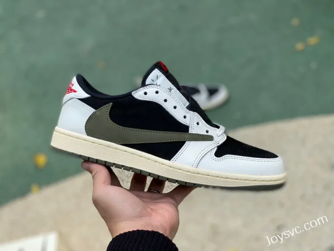 Travis Scott x Air Jordan 1 Low DZ4137-106 Olive Green S2 Version