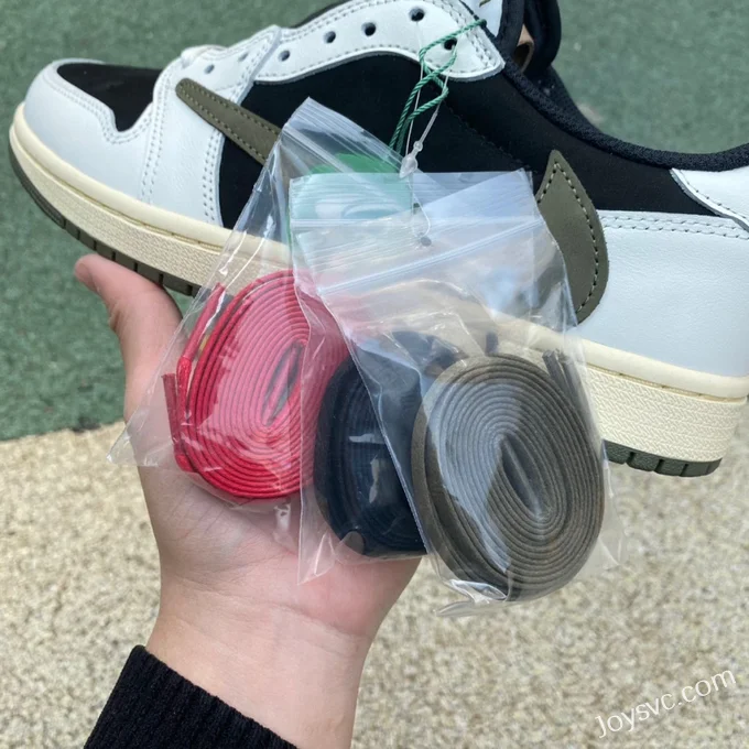 Travis Scott x Air Jordan 1 Low DZ4137-106 Olive Green S2 Version