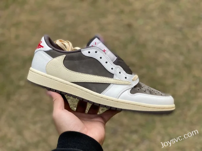 Travis Scott x Air Jordan 1 Low DM7866-162 White Brown Reverse Mocha T1 Version