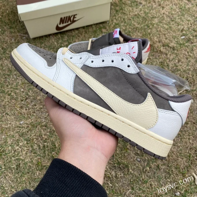 Travis Scott x Air Jordan 1 Low DM7866-162 White Brown Reverse Mocha T1 Version