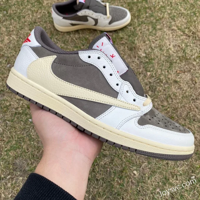 Travis Scott x Air Jordan 1 Low DM7866-162 White Brown Reverse Mocha T1 Version