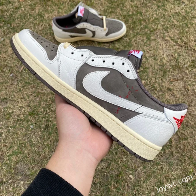 Travis Scott x Air Jordan 1 Low DM7866-162 White Brown Reverse Mocha T1 Version