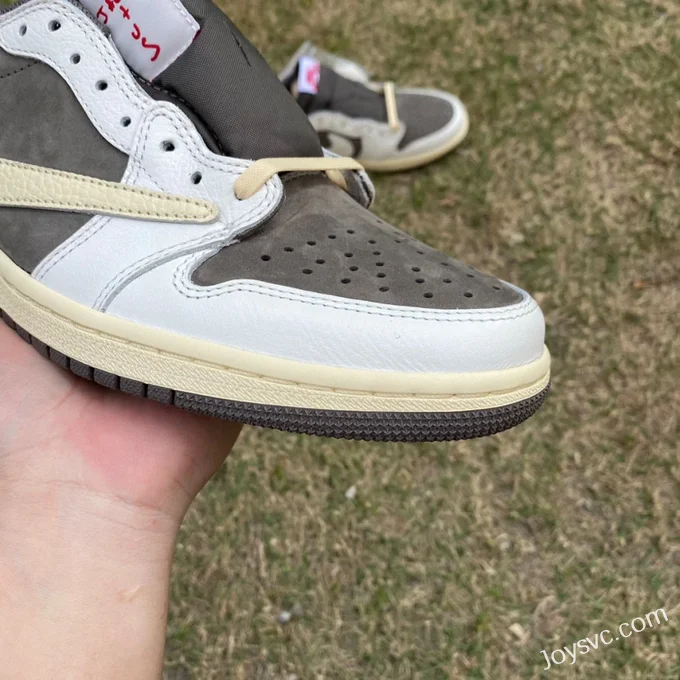 Travis Scott x Air Jordan 1 Low DM7866-162 White Brown Reverse Mocha T1 Version