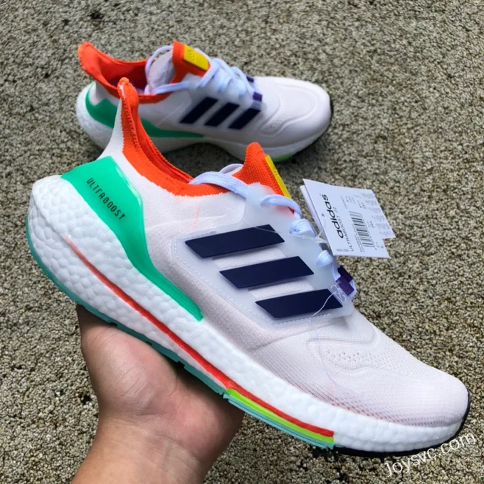 adidas UltraBoost 22 White Green Orange GY8688