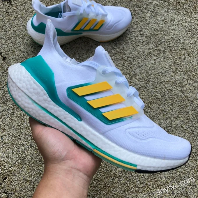 adidas UltraBoost 22 White Yellow Green GX5463