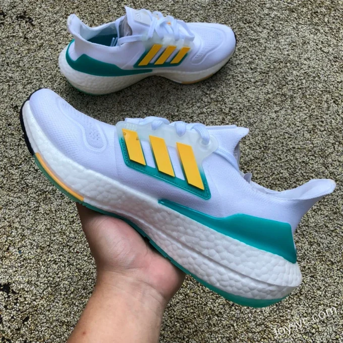 adidas UltraBoost 22 White Yellow Green GX5463