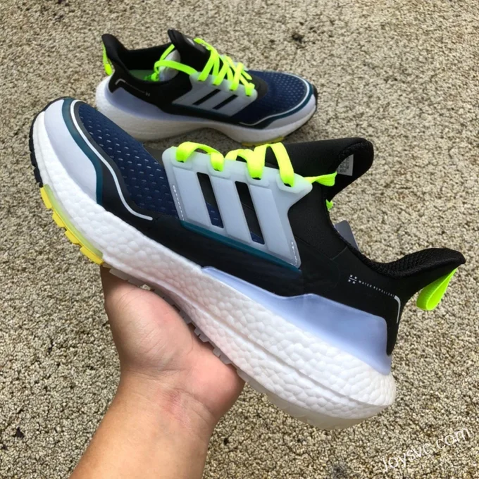 adidas UltraBoost 21 COLD.RDY Black White Green S23754