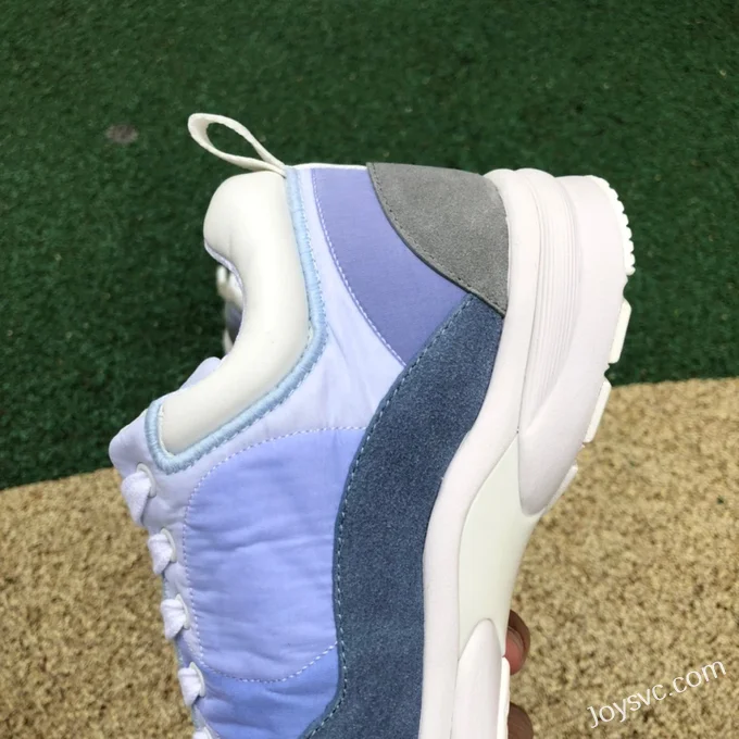 CHANEL Suede Effect Nylon Sneakers in Sky Blue