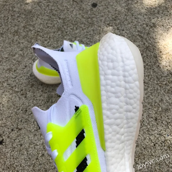 adidas UltraBoost 21 White Fluorescent Green FY0366