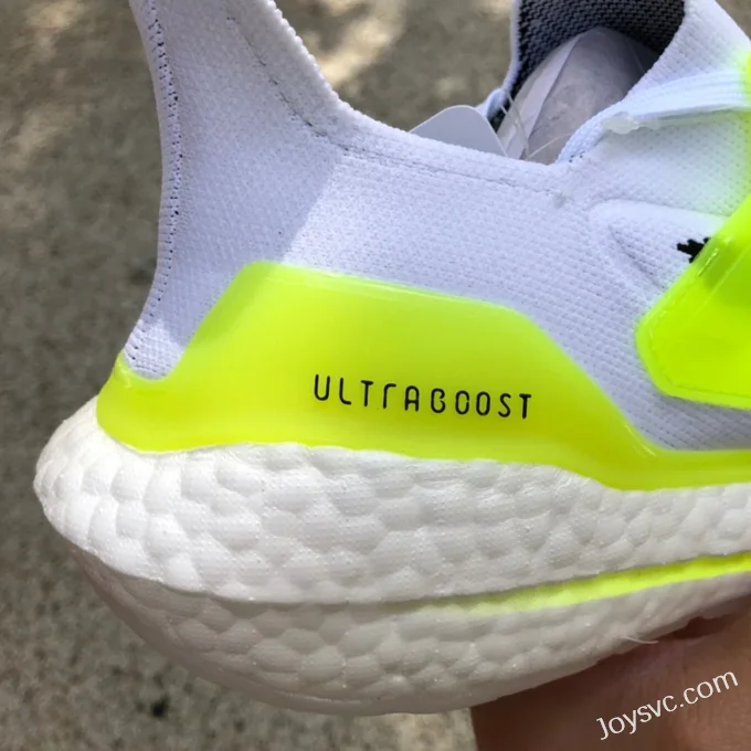 adidas UltraBoost 21 White Fluorescent Green FY0366