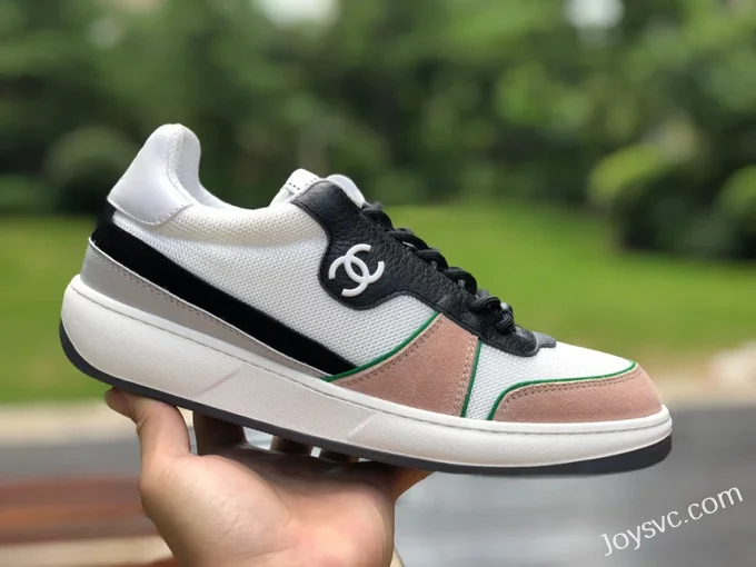 CHANEL 22 Panda Sneakers in White Pink and Black