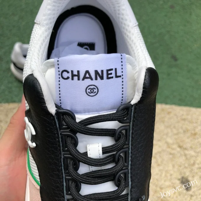 CHANEL 22 Panda Sneakers in White Pink and Black