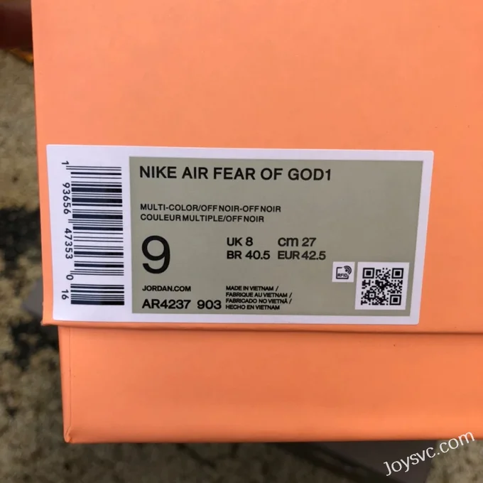 Nike Air Fear of God 1 Black Grey AR4237-903