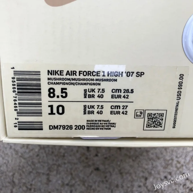 Nike Air Force 1 Billie Mushroom Collab Sneakers DM7926-200