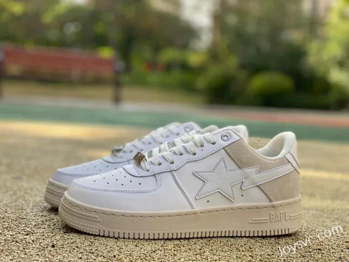 BAPE STA SK8 Low-Top Shoes in Cloud White