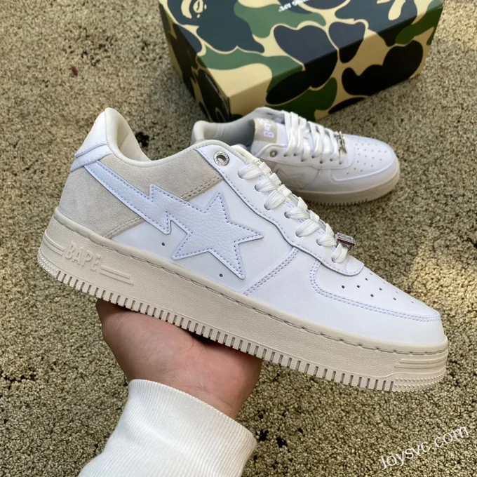 BAPE STA SK8 Low-Top Shoes in Cloud White