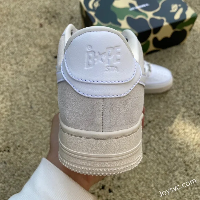 BAPE STA SK8 Low-Top Shoes in Cloud White