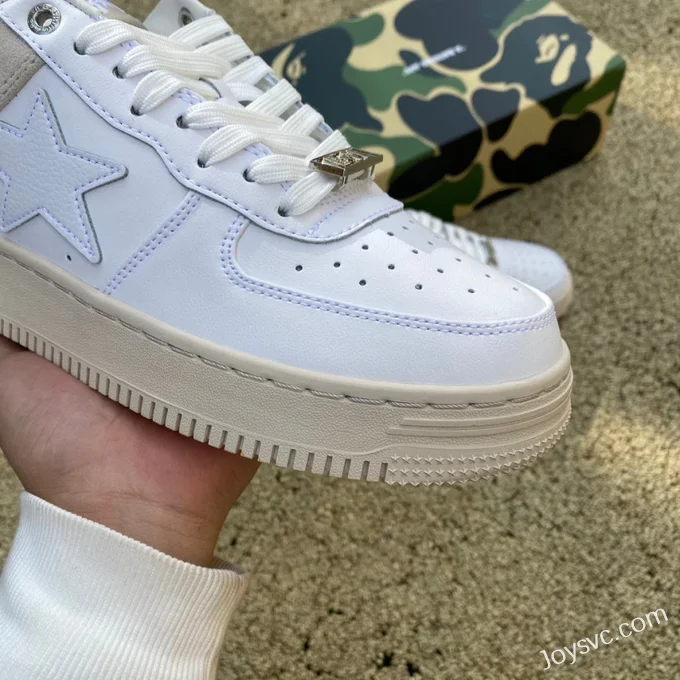 BAPE STA SK8 Low-Top Shoes in Cloud White