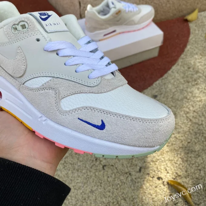 Nike Air Max 1 PRM White Grey Women's Running Shoes FB4959-121