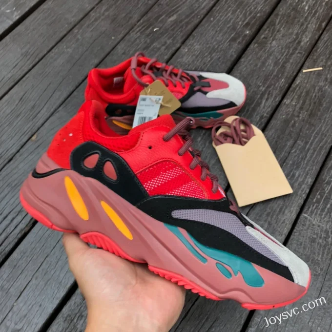 Adidas Yeezy Boost 700 in Grey and Red