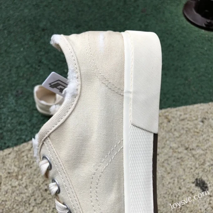 Balenciaga Paris Beige Low Top Canvas Sneakers