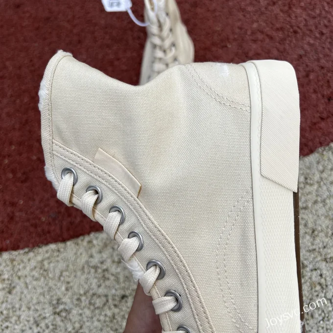 Balenciaga Paris Beige High Top Canvas Sneakers