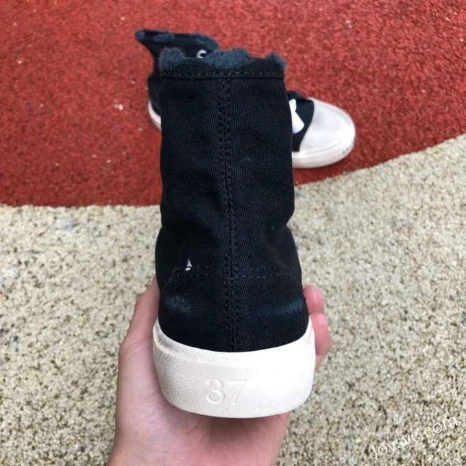 Balenciaga Paris Black White High Top Canvas Sneakers