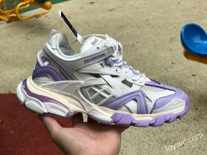 Balenciaga Track 2.0 White Purple Sneakers