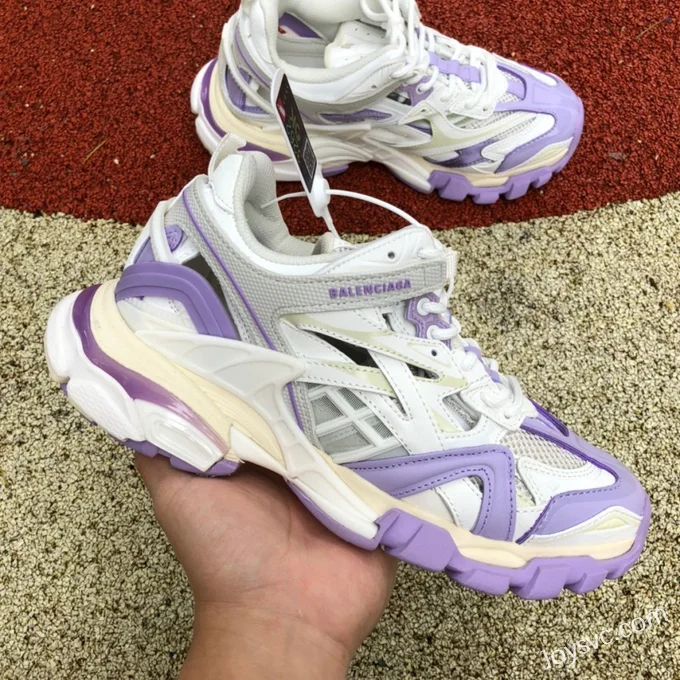 Balenciaga Track 2.0 White Purple Sneakers