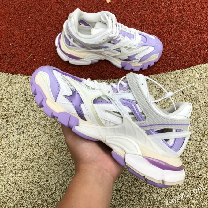 Balenciaga Track 2.0 White Purple Sneakers