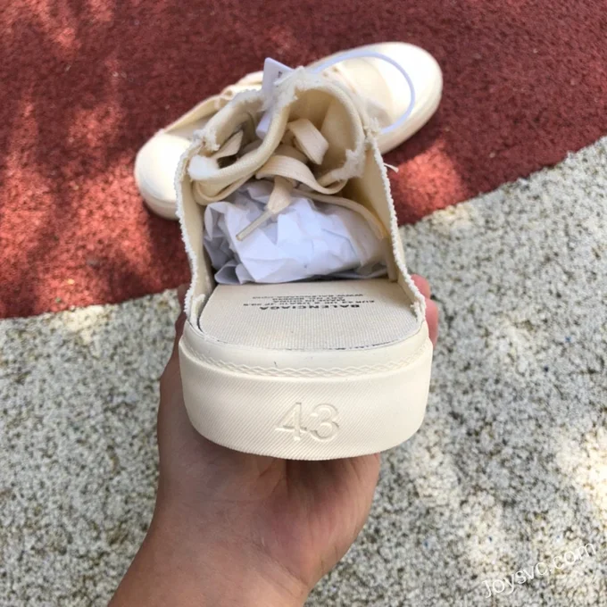 Balenciaga Paris Beige Slip-On Canvas Sneakers